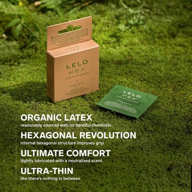 Презервативи LELO HEX Organic, ультратонкі, 36 шт