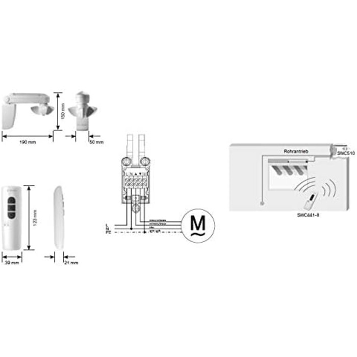 Комплект Advantage радіокерування сонцем та вітром Becker з ручним передавачем SunWindSet SWS241-II для тентів