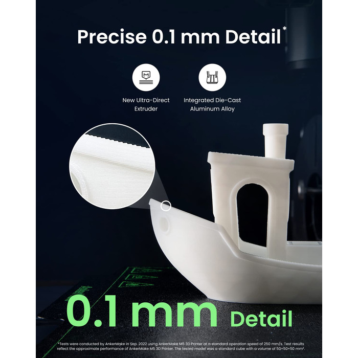 Принтер AnkerMake M5, високошвидкісний швидкий 3D-принтер FDM, оновлення зі швидкістю 500 мм/с у швидкому режимі, точність 0,1 мм,