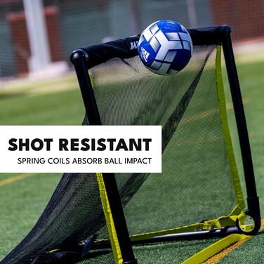 Ворота BazookaGoal Original Solid Frame Pop-Up - Складані міні-футбольні ворота для дітей та дорослих - Портативні футбольні ворота - Легке складання та стійкість 1,20 x 0,75 м Чорний колір