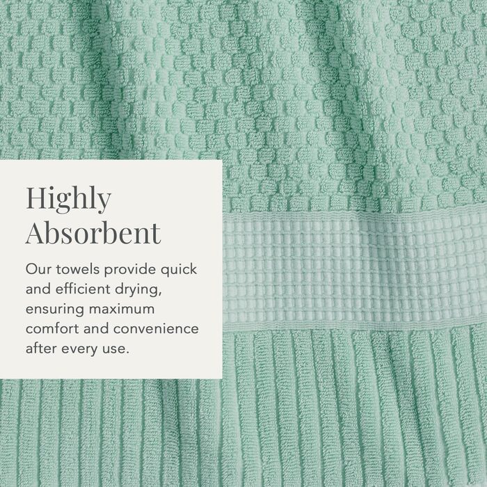 Набір рушників з 100 бавовни, 6 предметів, надзвичайно м'які та поглинаючі, швидкосохнучі, 2 банних рушники, 2 рушники для рук та