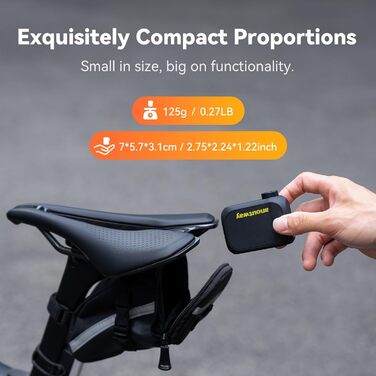 Міні-велосипедний насос Tiny Pump anoutway, електричний повітряний насос з цифровим манометром, електричний повітряний насос для велосипеда, автоматичне відключення для гірських, міських та гоночних велосипедів AT1 PRO