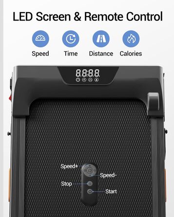 Килимок для ходьби UMAY з нахилом 10-15, бігова доріжка для дому 8-10 км/год з нахилом та тихим двигуном, стіл для бігової доріжки, максимальна підтримка 136 кг, нахил 10