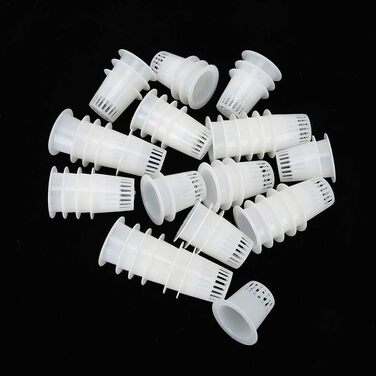 Сітчастий горщик для гідропоніки Tomotato, сітчастий горщик для рослин для гідропоніки, 50 упаковок, пластиковий сітчастий горщик для гідропоніки для гідропоніки рослинних орхідей (білий)