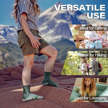 Дитячі шкарпетки з мериносової вовни для походів, хлопчики та дівчатка, малюки, теплі зимові товсті м&39які шкарпетки для снігу та лижного спорту, панчохи, сірий колір, змішаний колір, 29-34