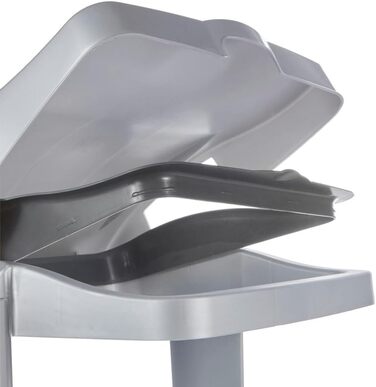 Підставка для сміттєвих контейнерів keeeper system з інтегрованим відсіком для зберігання, 60-120 л, Ole, сріблястий