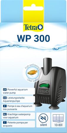 Водяний насос Tetra WP 300 для акваріумів - Потужний акваріумний насос з контролем потоку для оптимальної циркуляції води та очищення, 10-80 літрів