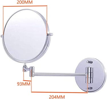 Звичайне косметичне дзеркало Loywe 7-кратне, дзеркало для макіяжу, дзеркало для гоління, складне настінне дзеркало LW32 (7-кратне)