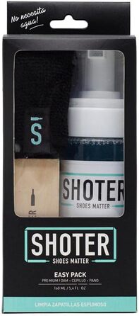 Піна SHOTER Easy Pack, засіб для чищення взуття не потребує води Преміальний набір піни для чищення взуття включає пінний очищувач Shoter, ганчірку з мікрофібри та щітку з щетини., без кольору, один розмір