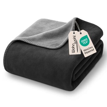 Затишна ковдра (150x200 см) М&39яке покривало Ковдра для дивана Ковдра для вітальні Ковдра для сну Бавовняна ковдра, сертифікована Oeko-Tex Оксамитова м&39яка ковдра Колір Темно-сірий/Світло-сірий
