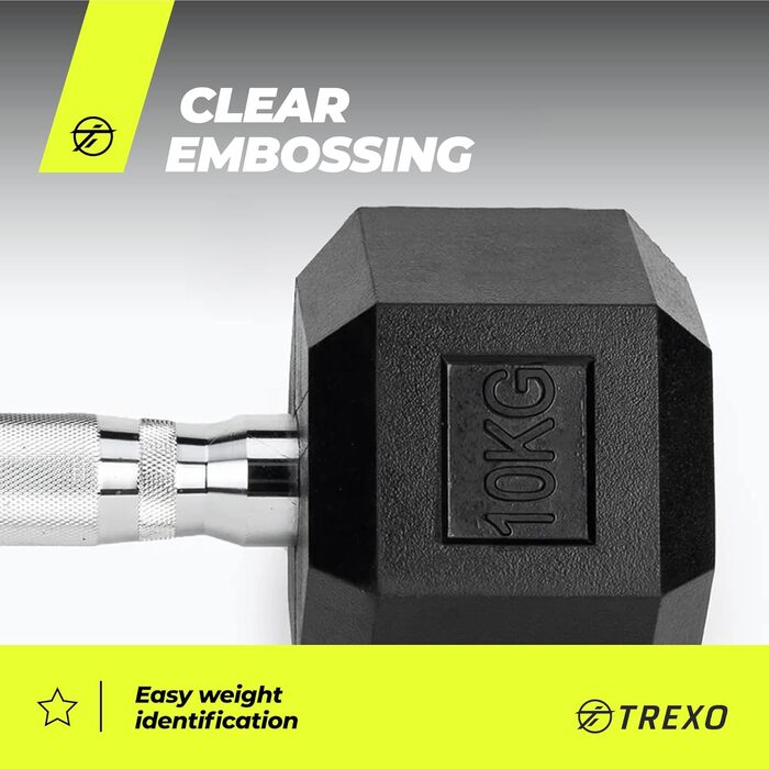 Гантель TREXO 12,5 кг (шестигранна)