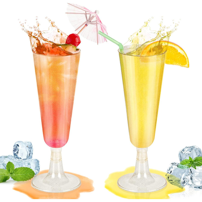 Келихи для шампанського Czemo пластикові 20 шт. келихи для шампанського пластикові келихи для шампанського тверді пластикові стака