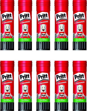 Клей-олівець Pritt 22 г, прозорий, що миється, знімний, без розчинників (10 шт. )