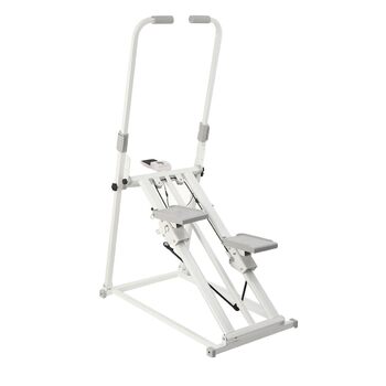 Степер для домашнього спортзалу, Stairmaster для домашнього використання, вертикальний тренажер для тренування всього тіла, складний кардіо-степер, регульовані кермо та кут нахилу, для фітнес-обладнання для домашнього офісу