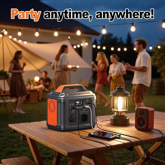 Портативна електростанція із сонячною панеллю 60 Вт, сонячний генератор SBAOH 296 Втгод з вихідною потужністю 300 Вт, мобільне джерело живлення для саду, подорожей, кемпінгу, автофургона, аварійної служби, сонячна панель 300 Вт 60 Вт