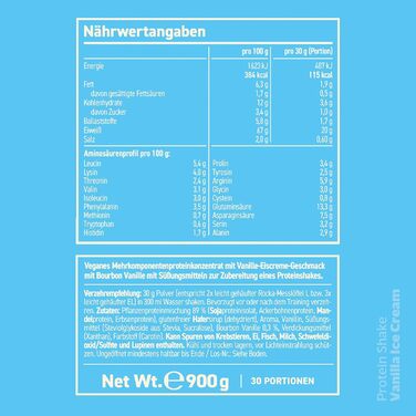 Протеїновий коктейль Rocka Nutrition, веганський, 900 г (Ванільне морозиво)