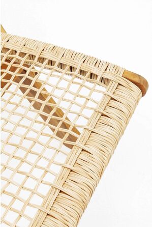 Розкладне крісло Kare Design Copacabana, коричневе, 73x78x60 см, розкладне крісло, плетіння з ротанга, підходить для використання на вулиці, вітальня бежевого кольору