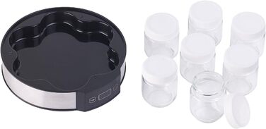 Йогуртниця Rosenstein & Shne йогуртниця з таймером, 7 порційних баночок по 190 мл, 20 Вт (йогуртниця, йогуртниця для дому, машина)