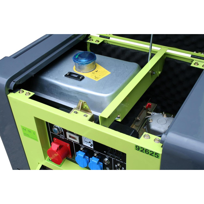 Електричний дизельний генератор Varan Motors 92625, звукоізольований, тип Panda, генератор потужності, 400 В 230 В, 6,25 кВА