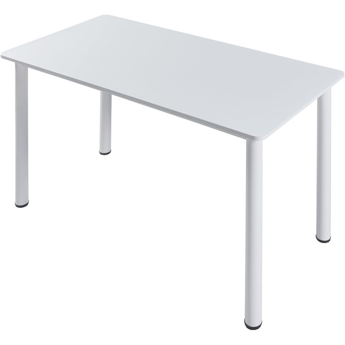 Обідній стіл Tammela, кухонний стіл на 4 особи, 120 x 60 см, прямокутна стільниця, сталеві ніжки, білий