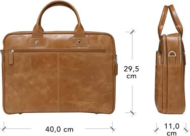 Сумка для ноутбука Kronborg 16 дюймів для чоловіків та жінок - Сумка з текстурованими шкіряними ручками та регульованим плечовим р