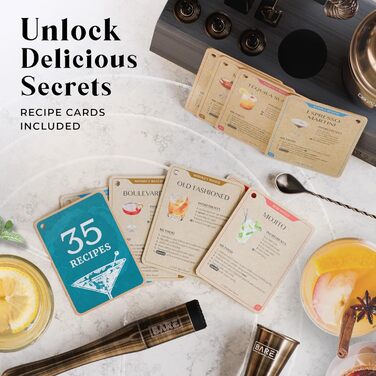 Професійний набір шейкерів для бармена Mixology 14 предметів для коктейлів   Martini (матова латунь)