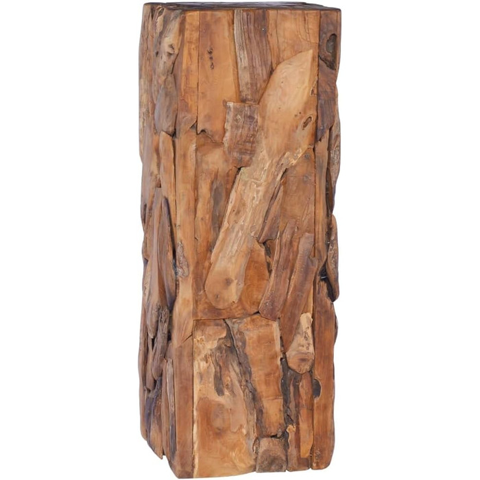 Журнальний столик з масиву тика, стіл для дивана, підставка для рослин, колона для рослин, підставка для квітів, дерев&39яний стіл, стіл для квітів, стіл 30x30x80 см