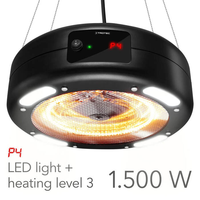 Обігрівач інфрачервоний Trotec IR 1550 SC 1500W + LED Black (1410003812)