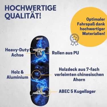 Скейтборд Lion Pro Sport найкращий спортивний скейт з міцною дерев'яною декою ABEC-5 підшипники для початківців та досвідчених повний компліт 31" канадський клен стрит трюки парк оригінал 2025