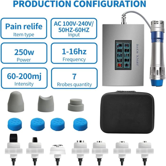 Фізіотерапевтичний інструмент, професійний апарат для ударно-хвильової терапії ED Пристрій для екстракорпоральної ударно-хвильової терапії Пристрій для масажу глибоких тканин м'язів для полегшення хронічного болю