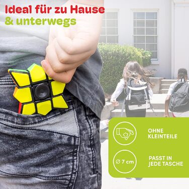 Кубик 3 x 3 x 1 в одному з оптимізованими властивостями обертання. Ідеально підходить для зняття стресу для дітей і дорослих ігри