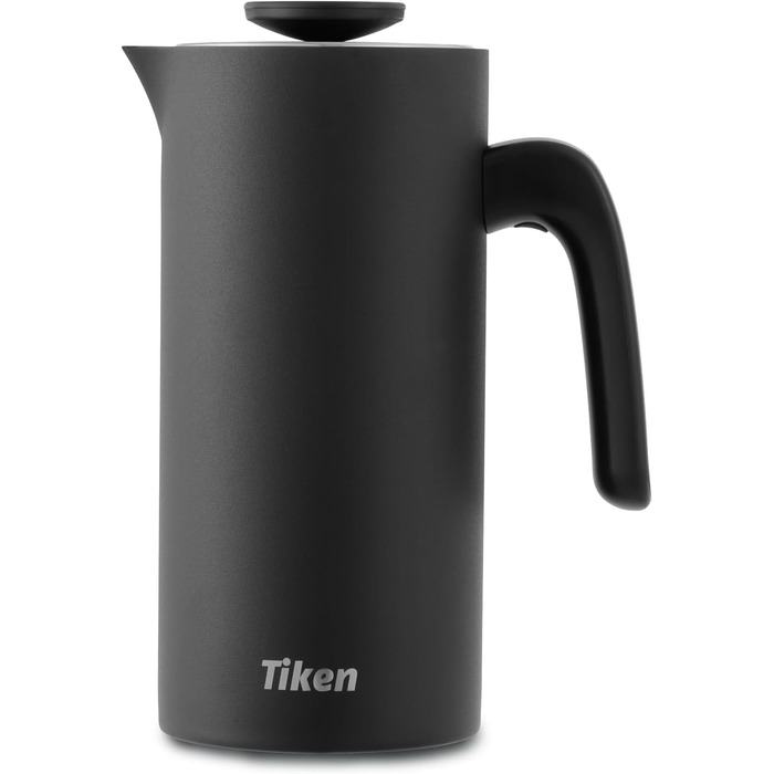 Френч-прес з нержавіючої сталі Подвійний стінний пилосос Thermo Coffee Ready Посудомийна машина безпечна чорна, 1L