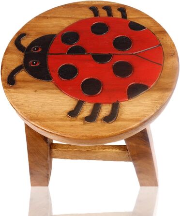 Універсальний дитячий табурет круглий дерев'яний табурет з масиву дерева з тваринним мотивом сонечко з багатьма можливими варіанта