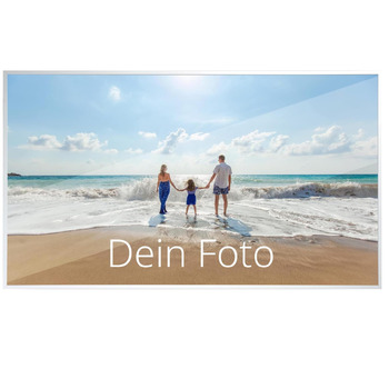 НАСТІННА КАНІКУЛА - Ваше зображення на акрилі - Comfort Edition XXL - 100x60 см акрилове скло з друком вашого власного фото - високоякісна біла алюмінієва рама, включаючи настінне кріплення - друк Ultra HD - Зроблено в Німеччині 100Д x 60Ш см Колір рами Б