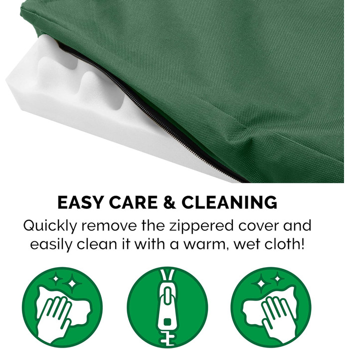 Ортопедичне ліжко для собак Furhaven XL, водостійке, для використання в приміщенні/на вулиці, з логотипом, Oxford Polycanvas, зі знімним чохлом, що прається - Forest, Jumbo (X-Large Д 102 x Ш 81 x В 10 см Forest)