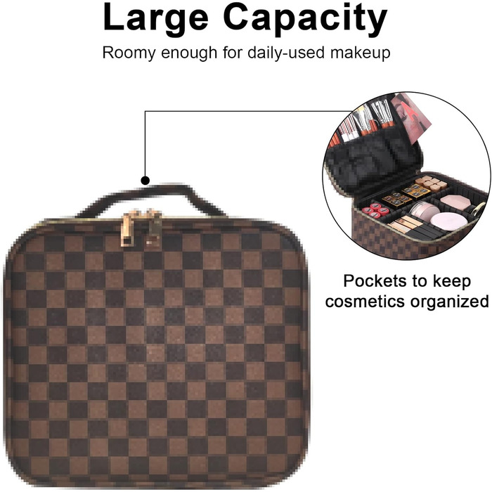Косметичний футляр для зберігання косметики з регульованими відділеннями для косметичних пензликів для макіяжу Туалетні приналежно