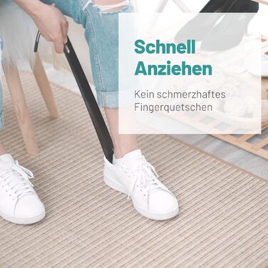 Рожок для взуття 45 см надміцний - рожок для взуття з нержавіючої сталі з магнітом або петлею для підвішування металевий довгий (ч