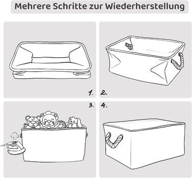 Тканиновий кошик для зберігання Mangata для шафи, різні розміри та кольори, полиці-кошики, коробка для зберігання, 4 шт. (сірий, великий) сірий L-4 шт.