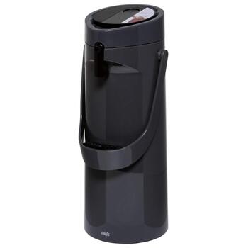 Термос Emsa 515706 з насосом Ponza, ємність 1,9 л, ізольована чашка, важіль тиску, знімний піддон для крапель, антрацит