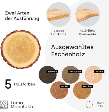 Комплект настінних дерев&39яних полиць LAMO Manufaktur з 3 предметів із прихованим кріпленням 40/35/30 см Настінна полиця виготовлена зі 100 справжнього дерева Підвісна полиця для вітальні, комплект настінних полиць 1, колір Live Edge, рустикальний, компл