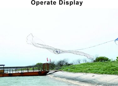 Закидна сітка з алюмінієвою рамкою, розмір вічка 0,8 дюйма, діаметр 7,813,8 футів, біла. Діаметр 2,4 метра (металева пластина)