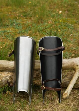 Бойовий торговець - Наголенники, пара, сталь 2 мм - Ножні трубки - середньовіччя, LARP