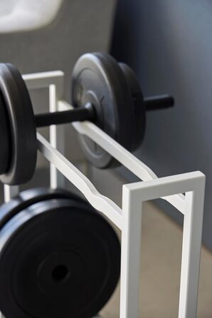 Стійка для гантелей Yamazaki 1963 TOWER, біла, сталь/силікон, 52 x 17 x 54,3 см, біла