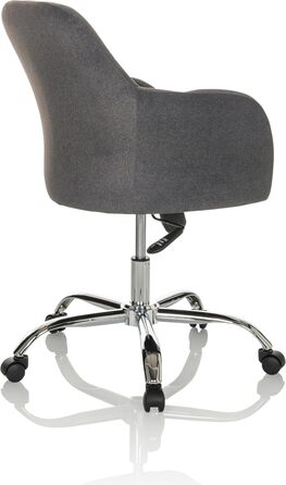 Офісний стілець hjh OFFICE SOLAO 300, тканина, регульований по висоті обертовий стілець з м&39якою подушкою сидіння, 719229, темно-сірий колір тканини
