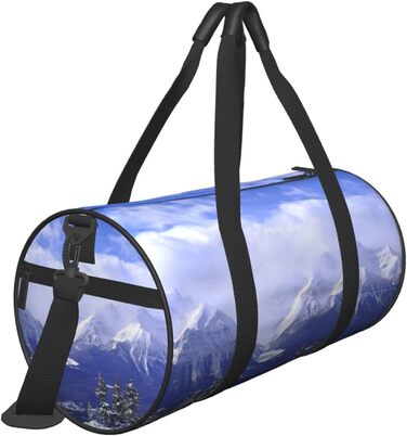 Універсальна дорожня сумка Блакитне небо та білий сніг, спортивна сумка для чоловіків та жінок, велика сумка для подорожей та спорту
