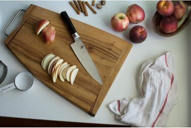 Довжина леза - Дамаський ніж 32 шари VG MAX серцевина - 61 (1) HRC - Рукоятка з дерева паккавуд - Зроблено в Японії - Кухонний ніж