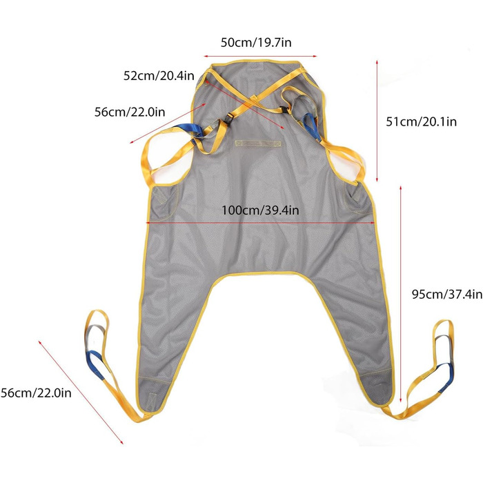 Слінг для пацієнта, ремінь для перенесення пацієнта для домашньої лікарні розподіл ваги