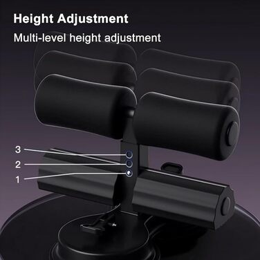 Засіб для тренування м&39язів живота, Багатофункціональний тренажер для м&39язів живота з подвійними присосками та стрічкою опору для тренування м&39язів тулуба та живота, чорний, 26,5*19,5*23,5 см