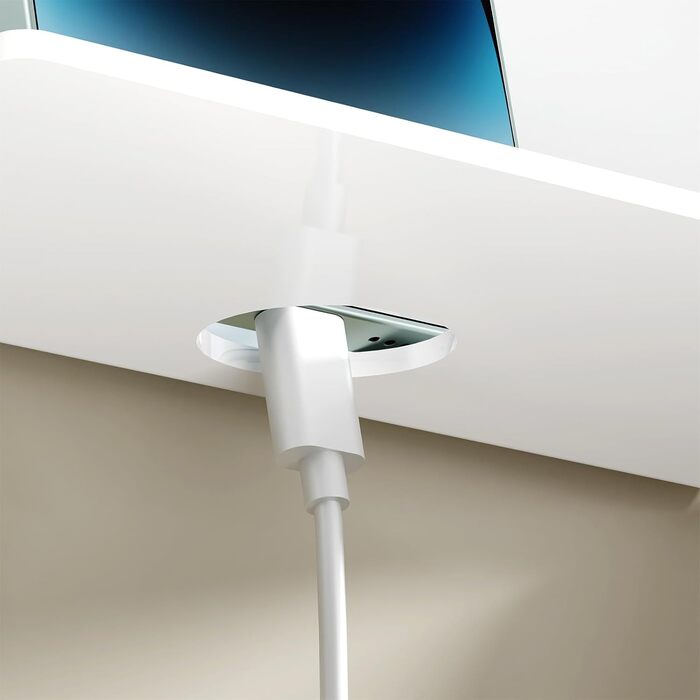 Настінна полиця Toski, не потребує свердління, 2 самоклеючі полиці, маленька, шириною 23 см, акрилова плаваюча полиця для ванної кімнати/вітальні/спальні/кухні/офісу, біла, 12 Г x 23 Ш x 9 В см