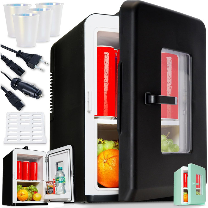 Міні-холодильник TOM 2в1 з функцією охолодження та нагрівання - 15 літрів - Портативні безшумні холодильники - для автомобіля, кем